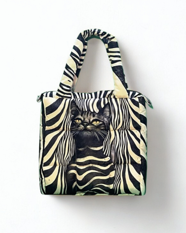 1 Puffer Bag Gato Negro